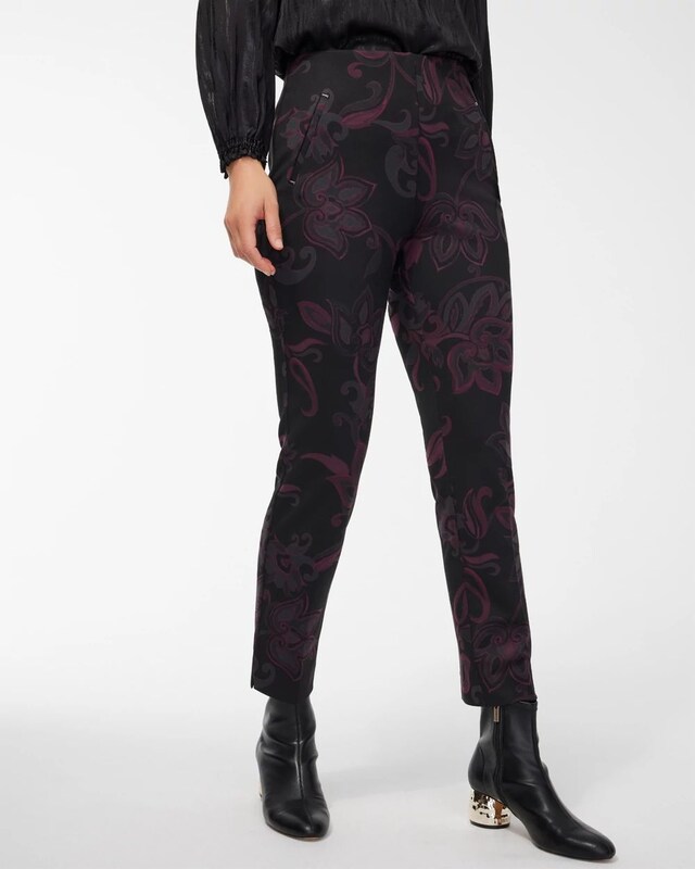 Juliet Ponte Floral Ankle Pants - image 1